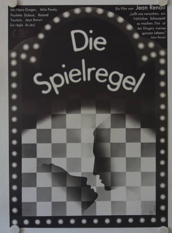 Die Spielregel originales deutsches Filmplakat (R72)